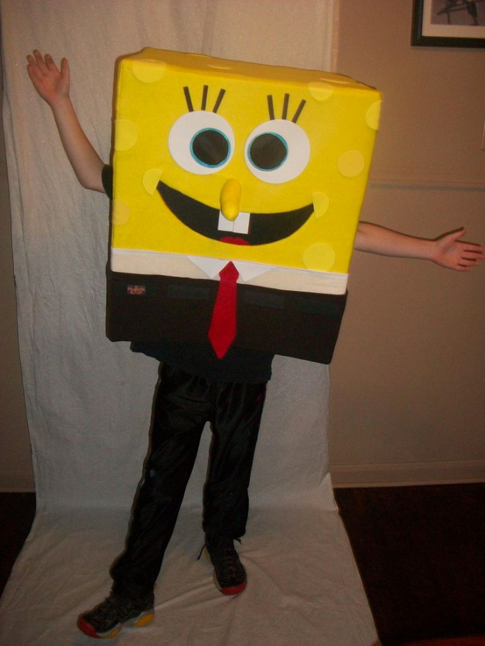 Spongebob.exe or Slendybob mask made of cardboard ➤ How To Make of DIY.  Tutorial from Crafts Idea in 2023