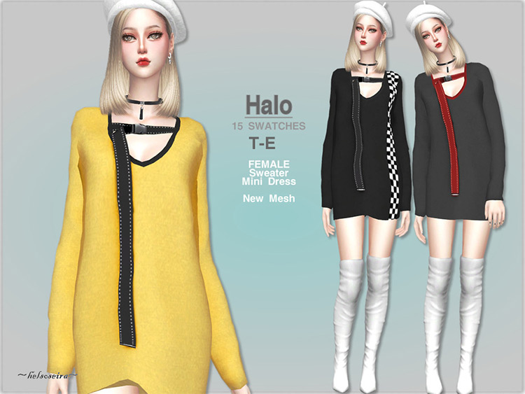 HALO Sweater Dress - cute designed CC TS4