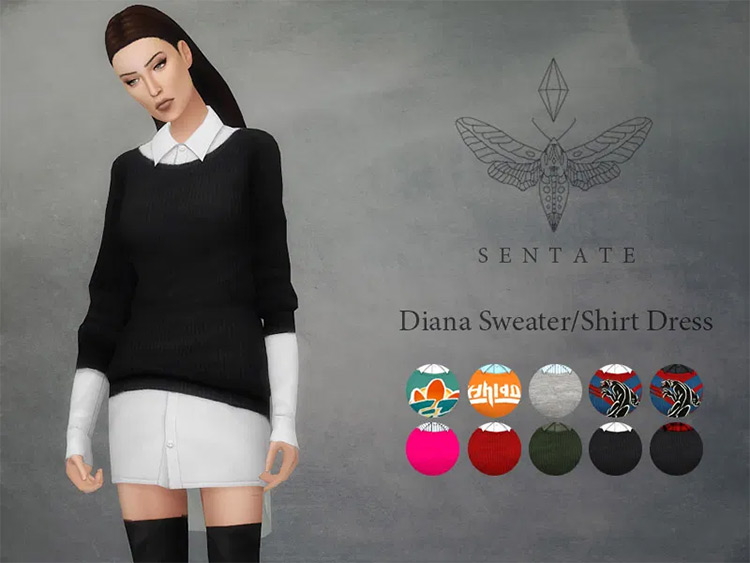 Best Sims 4 Sweater Dress CC You Can Download  All Free    FandomSpot - 16