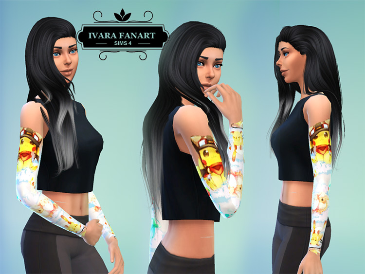 Pokémon Tattoo Arm Set - Sims 4 CC