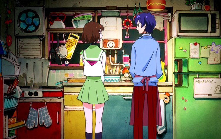 Mawaru Penguindrum in the kitchen, anime screenshot