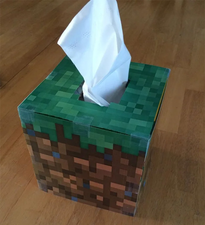 Minecraft tissuebox cover diy