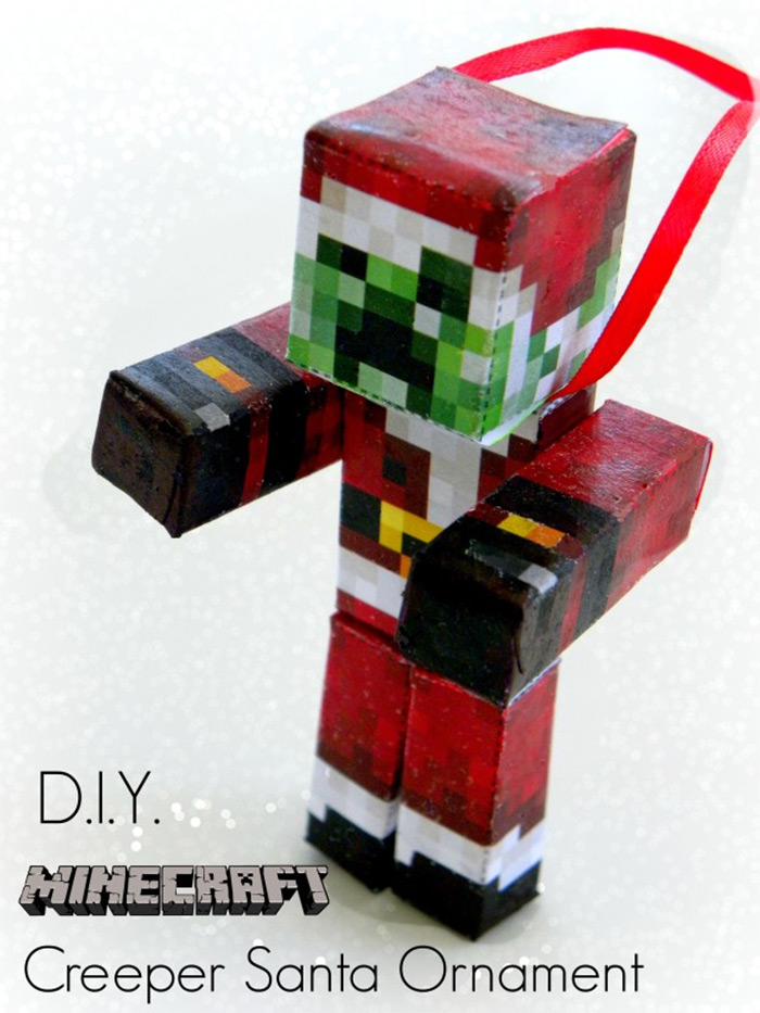 Minecraft christmas ornament diy