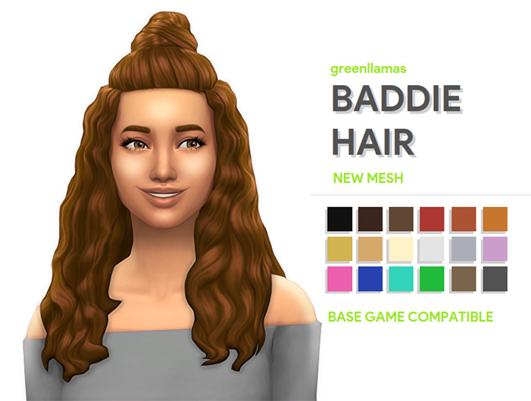 Baddie Hair from the Sims 4