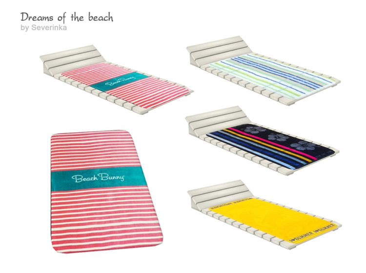 Poolside Beach Towels CC - Sims 4