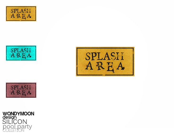 Splash Area Sign CC - Sims 4 Mod