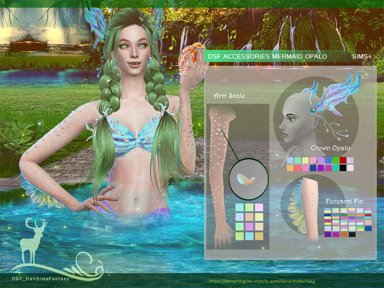 DSF Accessories Mermaid Opalo - CC in Sims 4