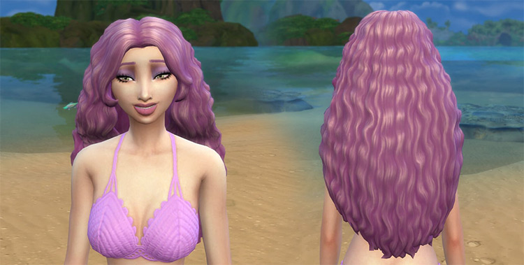 TS4 Mermaid Hairstyle CC