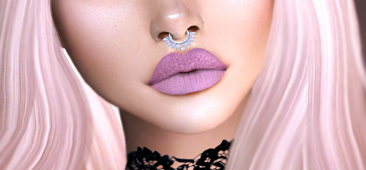 Pink School Girl Lipstick - lower face preview Sims4 CC