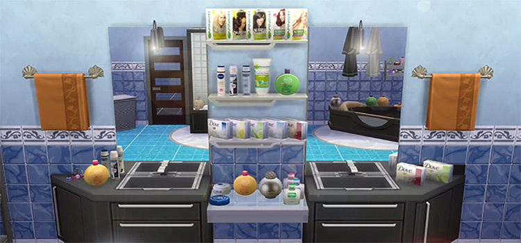 Bathroom clutter & products - TS4 CC preview