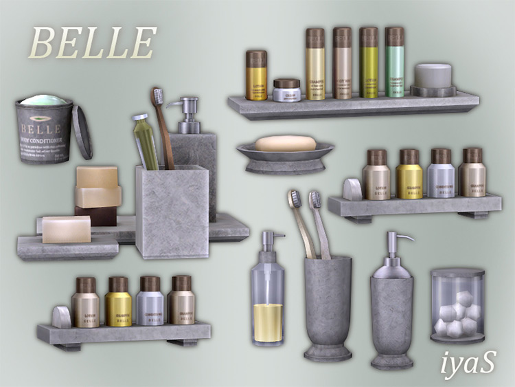 Belle Cosmetics Set CC for Sims 4