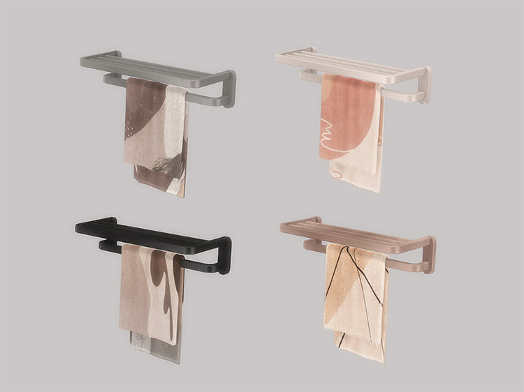 Towel Rack Holder CC Sims 4