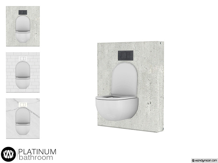 Platinum Toilet CC for Sims 4