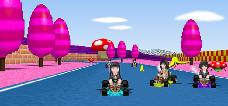 Amagami Mario Kart 64 ROM hack screenshot