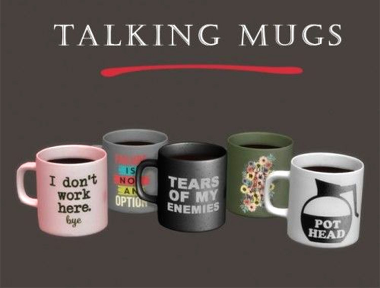 Talking Mugs TS4 CC