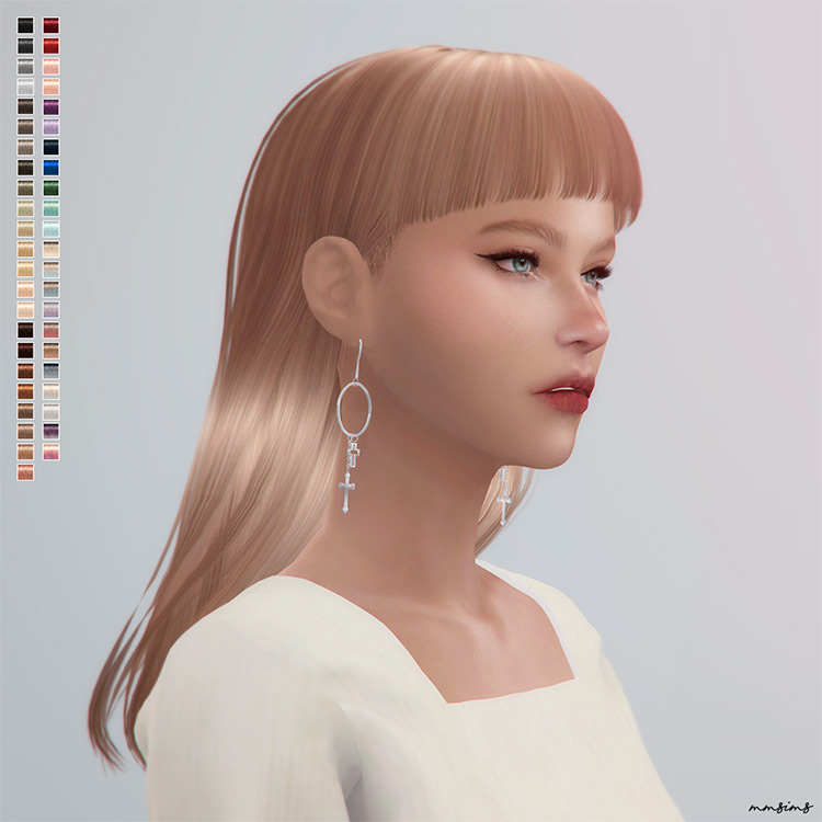 sims 4 cc hair blonde streaks in cas mode