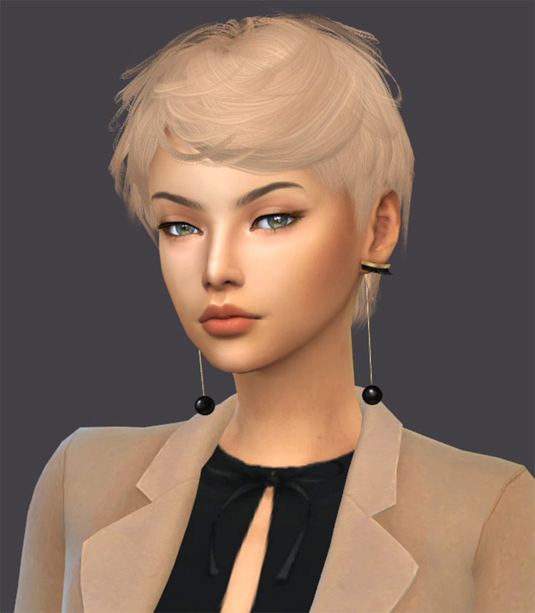 Julian Hair - Very Short Blonde Hairdo CC, The Sims 4