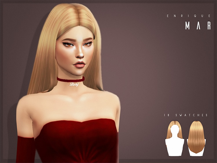 Sims 4 Cas Hair Cc Blonde Streaks Horpie