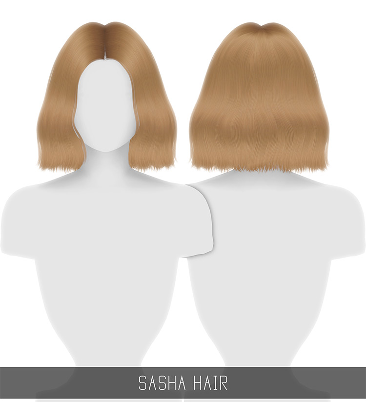 Sims 4 Cc Hair Blonde Streaks In Cas Mode Leafvsa