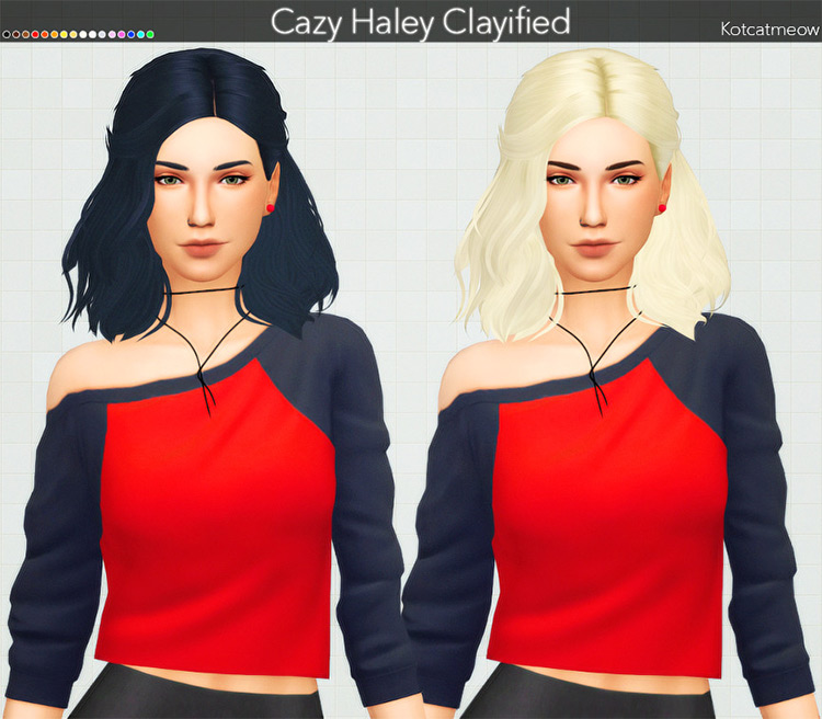 Haley Hair Clayified Sims4 CC