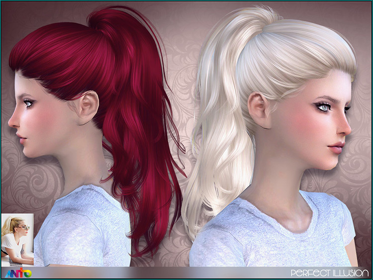 sims 4 cc hair blonde streaks in cas mode