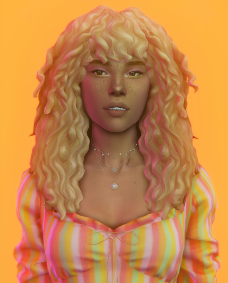 sims 4 short curly hair with bangs