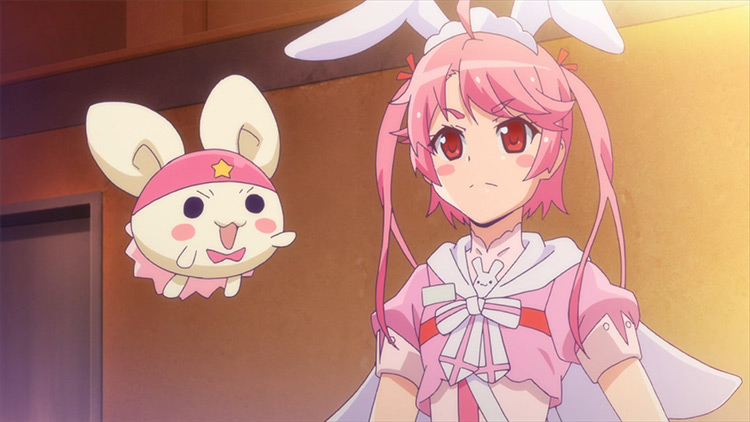 Sweet little cute kawaii anime cartoon puppy bunny