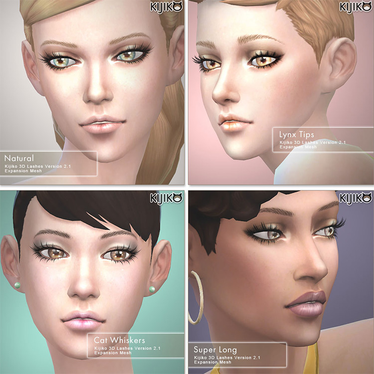 sims 4 white eyelashes