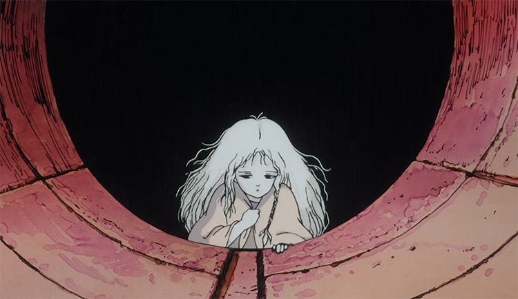 White haired girl in Angel’s Egg anime