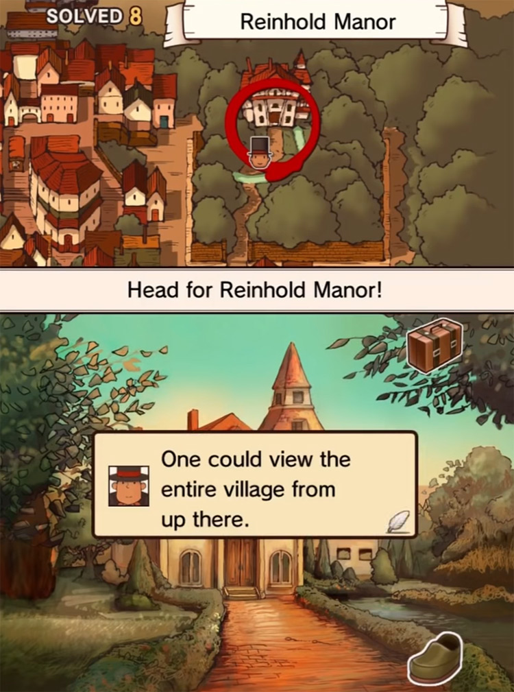 Professor Layton and the Curious Village iOS screenshot