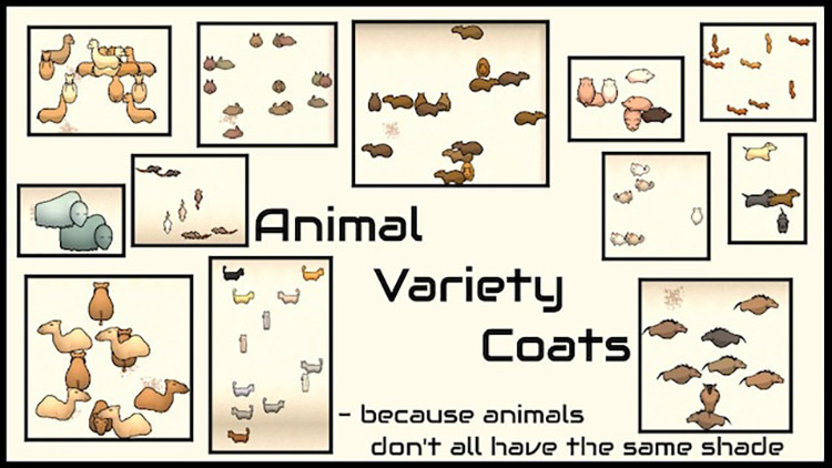 Animal Variety Coats Rimworld Mod