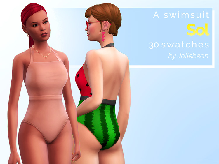 Sol Girls One-Piece Sims 4 CC