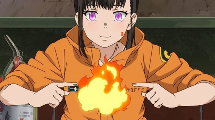Maki Oze from Fire Force anime