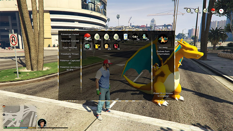 Pokémon Go GTA Edition - Charizard screenshot, GTA5 Mod