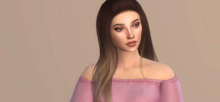 Cute Pink Off-The-Shoulder Top CC in Sims 4