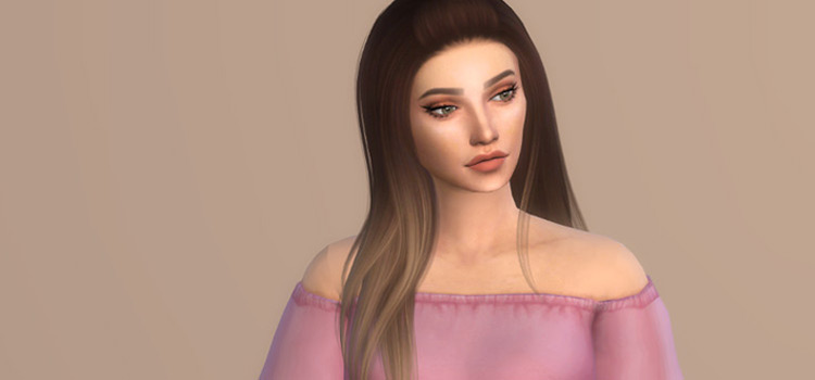 Cute Pink Off-The-Shoulder Top CC in Sims 4