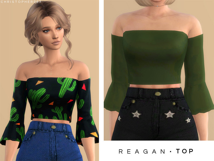 Sims 4 CC  Best Off The Shoulder Tops   Dresses   FandomSpot - 3