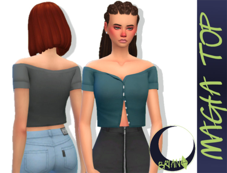 Sims 4 CC  Best Off The Shoulder Tops   Dresses   FandomSpot - 28