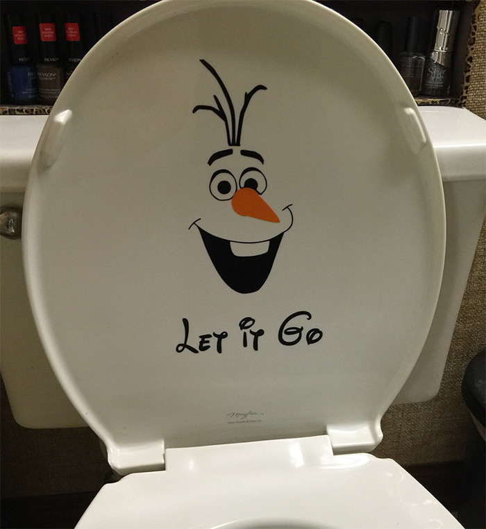 Let It Go toilet diy