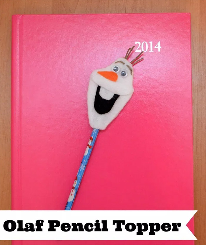 Olaf pencil topper project