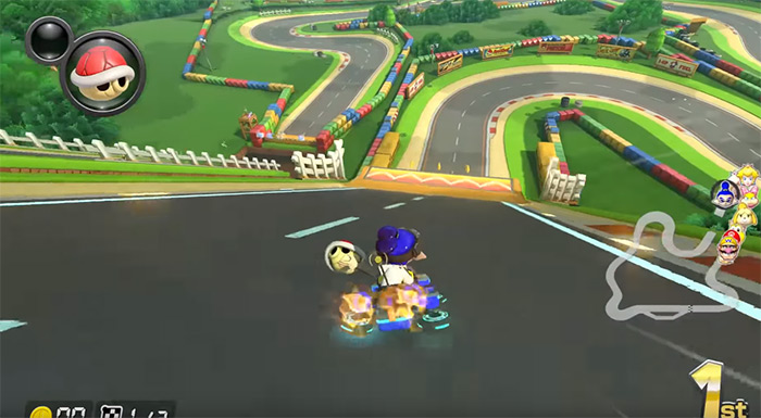 Mario Kart 8 gameplay screen
