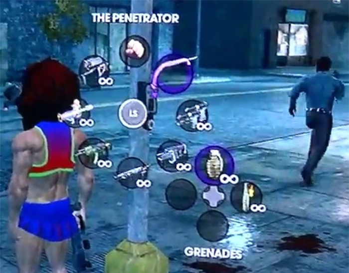 The Penetrator equipped in Saints Row 3