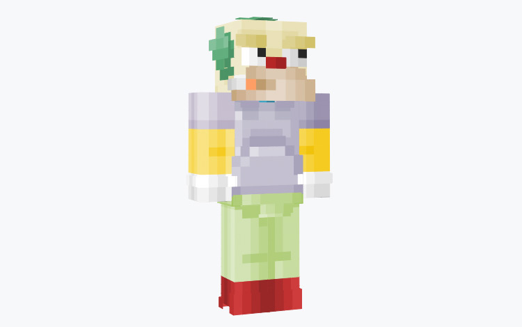 Krusty the Clown Skin for Minecraft