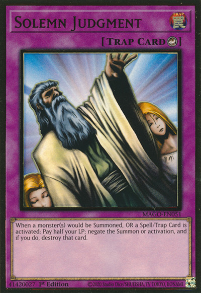 Solemn Judgment YGO Card