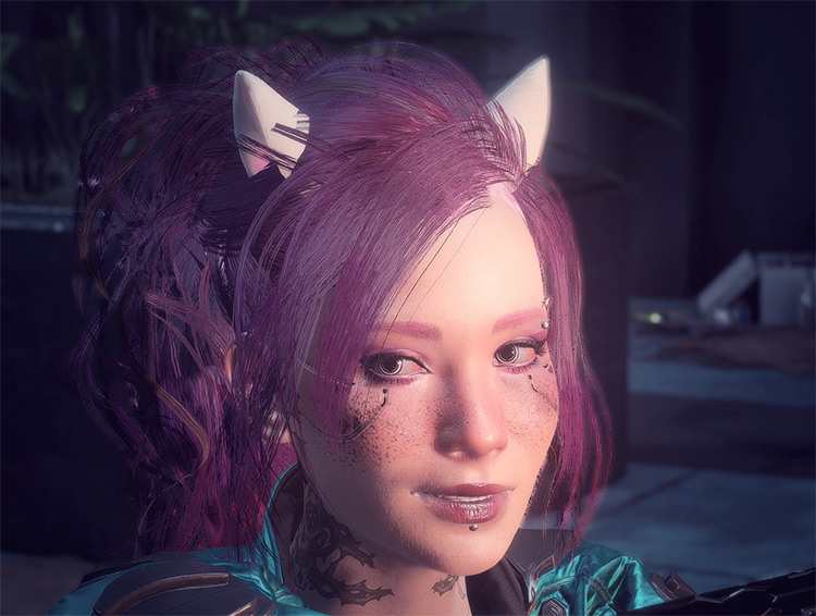 Cute Ears Mod for Cyberpunk 2077