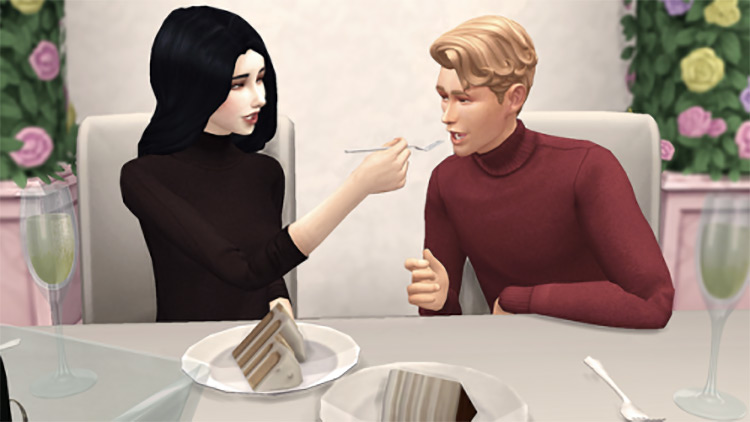 Romantic Date Couple Poses by Pepsi Love / The Sims 4