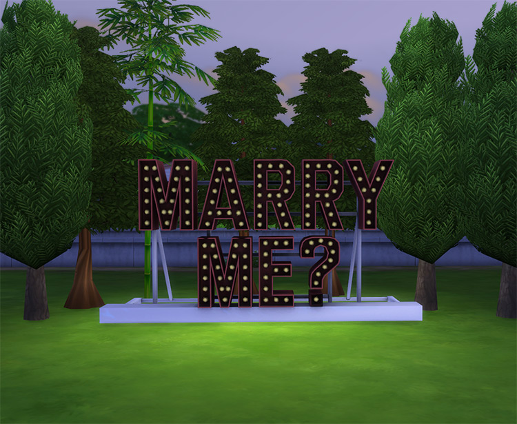 Marry Me Light for The Sims 4