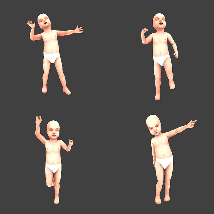 Random Toddler Poses for The Sims 4