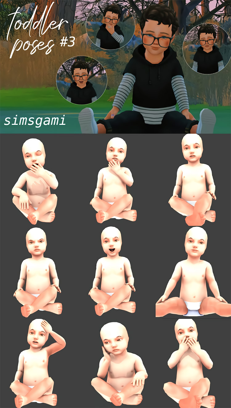 Seated Toddler Poses / TS4 CC