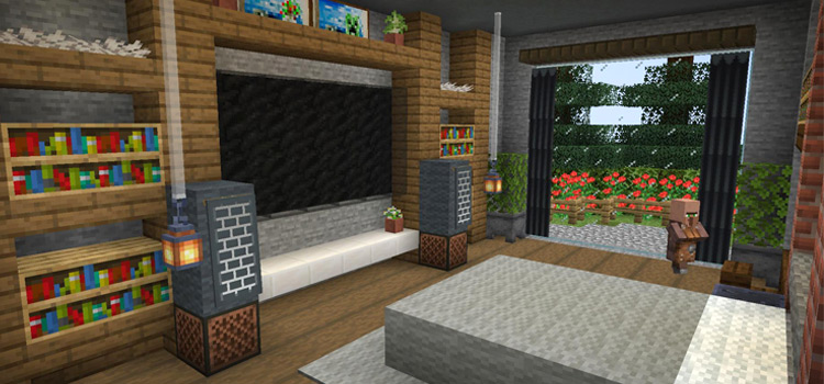 minecraft tv room